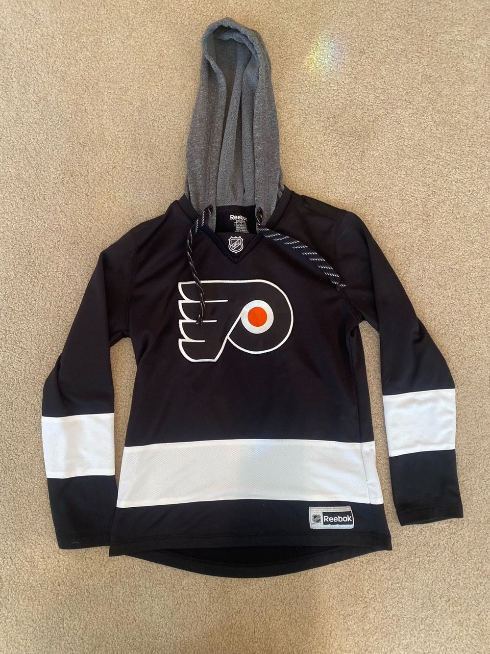 Reebok NHL Philadelphia Flyers Colorblock Graphic Fleece Hoodie Women’s S
